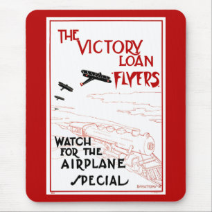 Vintage patriotisch, Victory Loan Flugblätter Flug Mousepad