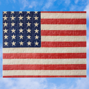 Vintage patriotische amerikanische Flagge, 4. Juli