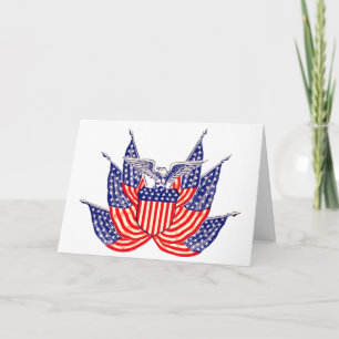 Vintage Patriotische Amerikanische Flagge, Amerika Karte