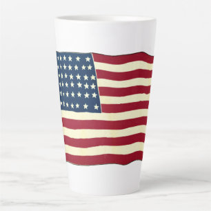 Vintage Patriotische Amerikanische Flagge, Amerika Milchtasse