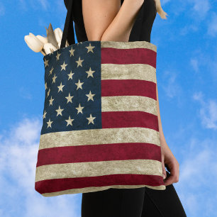 Vintage Patriotische Amerikanische Flagge, Amerika Tasche