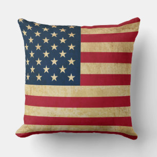 Vintage patriotische amerikanische Flagge Kissen