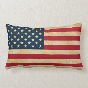 Vintage patriotische amerikanische Flagge Lendenkissen
