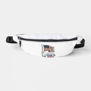 Vintage patriotische Fischerei-Flagge Vektor-Desig Bauchtasche