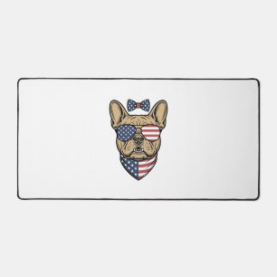 Vintage-patriotische französische Bulldogge-Vektor Schreibtischunterlage