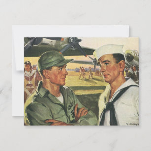 Vintage patriotische Helden, Militärangehörige in 