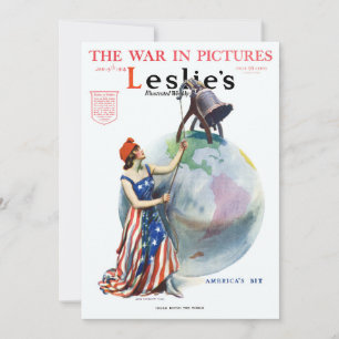 Vintage-patriotische Lady Liberty-Magazincover-Kun
