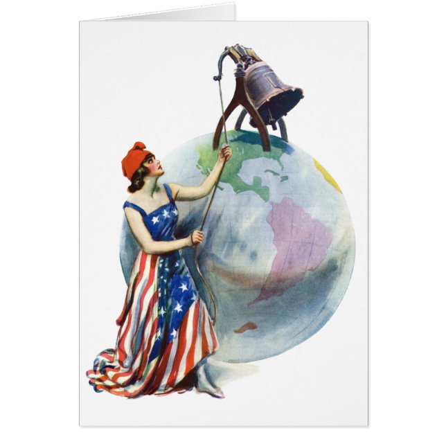 Vintage Patriotische Lady Liberty Magazine Cover A (Vorne)