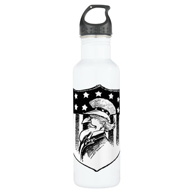 Vintage Patriotische Onkel Sam und amerikanische F Trinkflasche (Vorderseite)
