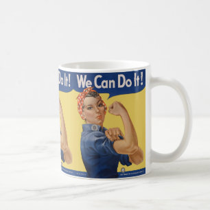 Vintage patriotische Rosie the Riveter, Wir schaff Kaffeetasse