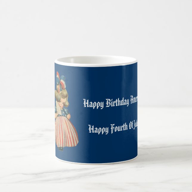 Vintage Patriotische Süsse Kaffeetasse (Mittel)