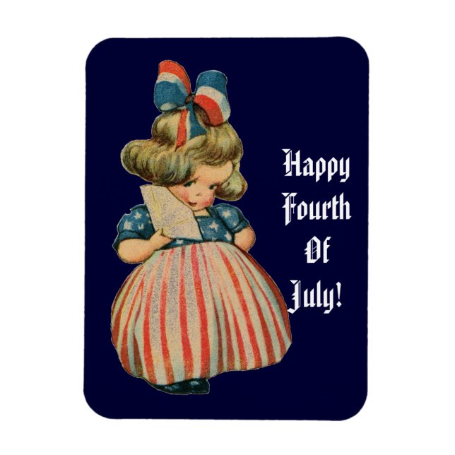 Vintage Patriotische Süsse Magnet (Vertikal)