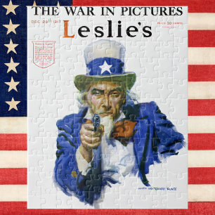 Vintage-patriotische Uncle-Sam-Heftcover-Kunst