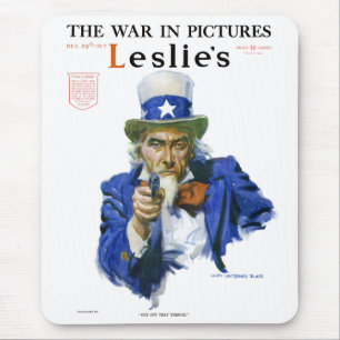 Vintage-patriotische Uncle-Sam-Magazin-Cover-Kunst Mousepad