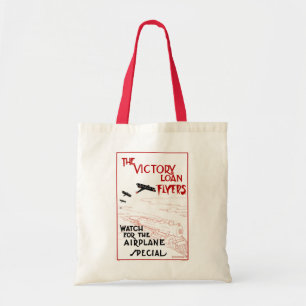Vintage patriotische Victory Loan-Flugblätter Flug Tragetasche