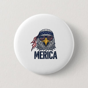 Vintage patriotischer Adler Merica-Shirt-Design_1 Button