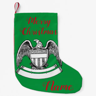 Vintage patriotischer Adler-PlaketteThunder_Cove Kleiner Weihnachtsstrumpf