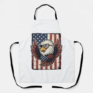 Vintage patriotischer Adler Sonnenbrille Shirt Des Schürze