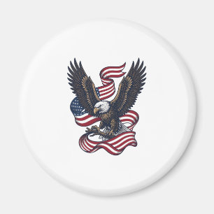 Vintage patriotischer Adler Vektor-Shirt-Design (2 Magnet