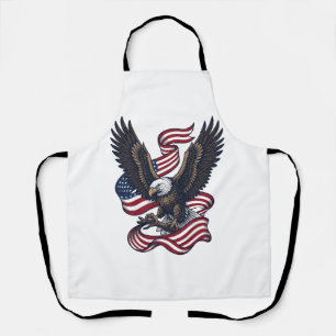 Vintage patriotischer Adler Vektor-Shirt-Design (2 Schürze