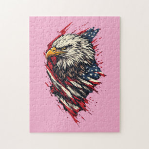 Vintage patriotischer amerikanischer Adler 4. Juli