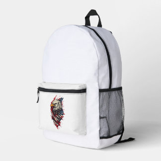 Vintage patriotischer amerikanischer Adler 4. Juli Bedruckter Rucksack