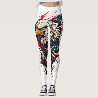 Vintage patriotischer amerikanischer Adler 4. Juli Leggings