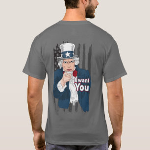 Vintage-patriotischer Onkel Sam Amerika T-Shirt