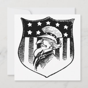 Vintage-patriotischer Onkel Sam und amerikanische 
