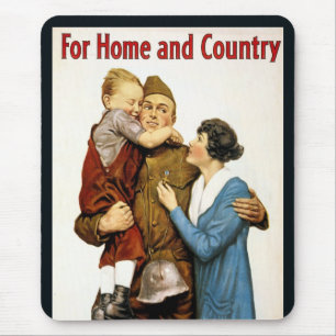Vintage-patriotischer Soldat für Victory Liberty L Mousepad