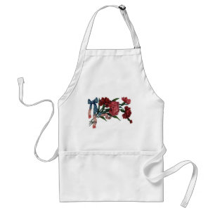 Vintage patriotisches Band und Blumen Schürze