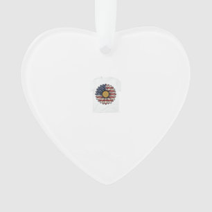 Vintage patriotisches Gänseblümchen-Vektordesign_1 Ornament