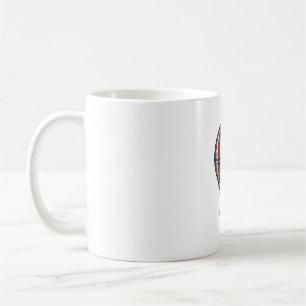 Vintage patriotisches Heißluftballon-Shirt Design_ Kaffeetasse