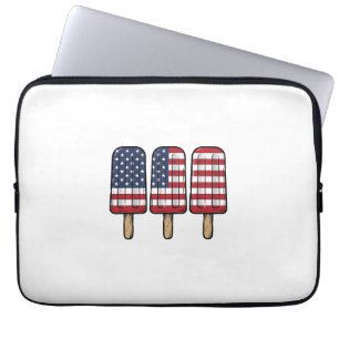 Vintage patriotisches Popsicle-Flag-Shirt-Design_1 Laptopschutzhülle