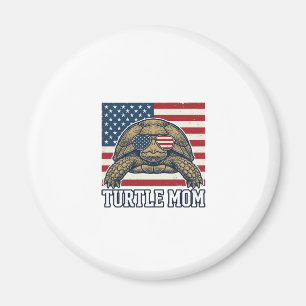Vintage-patriotisches Turtle-Mom-Shirt-Design_1 Magnet