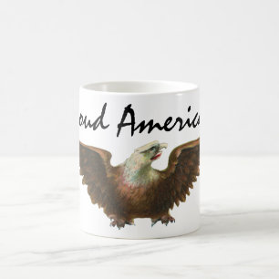 Vintage-Patriotismus Amerikanischer Weißkopfseeadl Kaffeetasse
