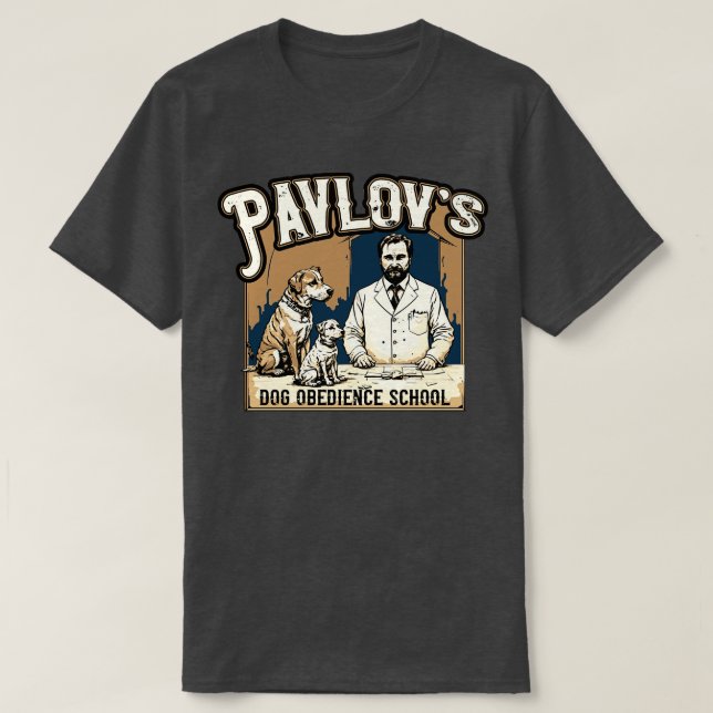 Vintage Pavlovs Dog Obedience School T-Shirt (Design vorne)