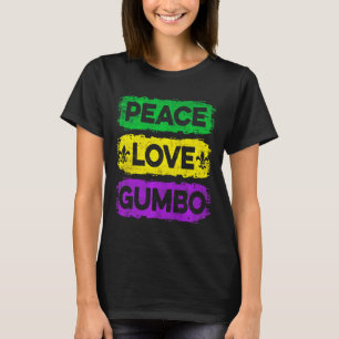 Vintage Peace Love Gumbo Neue Grafik Kunst T-Shirt