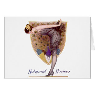 Vintage Peacock Femme Flapper Plutôt