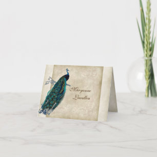 Vintage Peacock Personal Business Correspondence