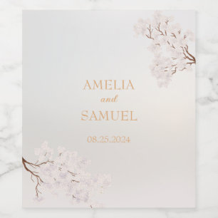 Vintage Pearl Romance Wedding Weinetikett