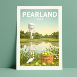 Vintage Pearland Texas Postkarte