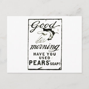 VINTAGE PEARS SEIFENWERBUNG - Circa 1895 Postkarte