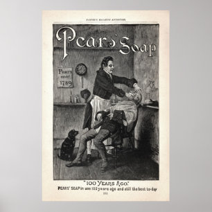 Vintage Pear's Seifenwerbung von 1888 Poster