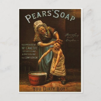 Vintage Pears Soap Postkarte
