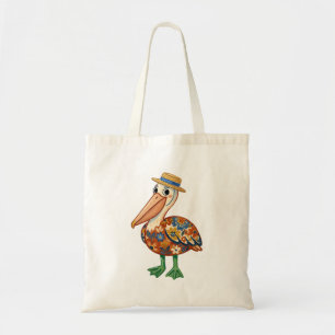 Vintage Pelican Blumen-Tasche Tragetasche