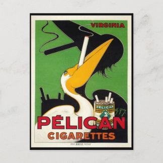 Vintage Pelican Cigarettes Postkarte