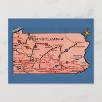 Vintage-Pennsylvania-Karte 