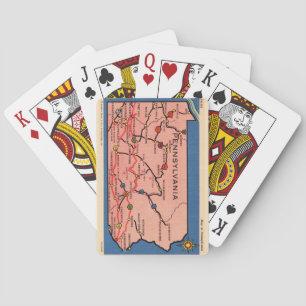 Vintage-Pennsylvania-Karten Spielkarten