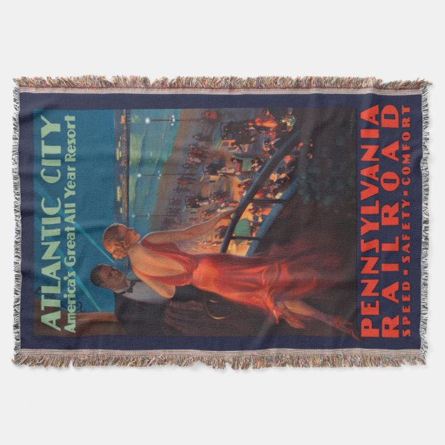 VINTAGE PENNSYLVANIA-RAILROAD-REISE DECKE (Vorderseite)